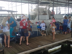 part of the group on the dock